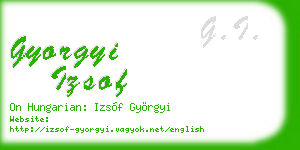 gyorgyi izsof business card