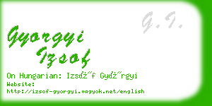 gyorgyi izsof business card